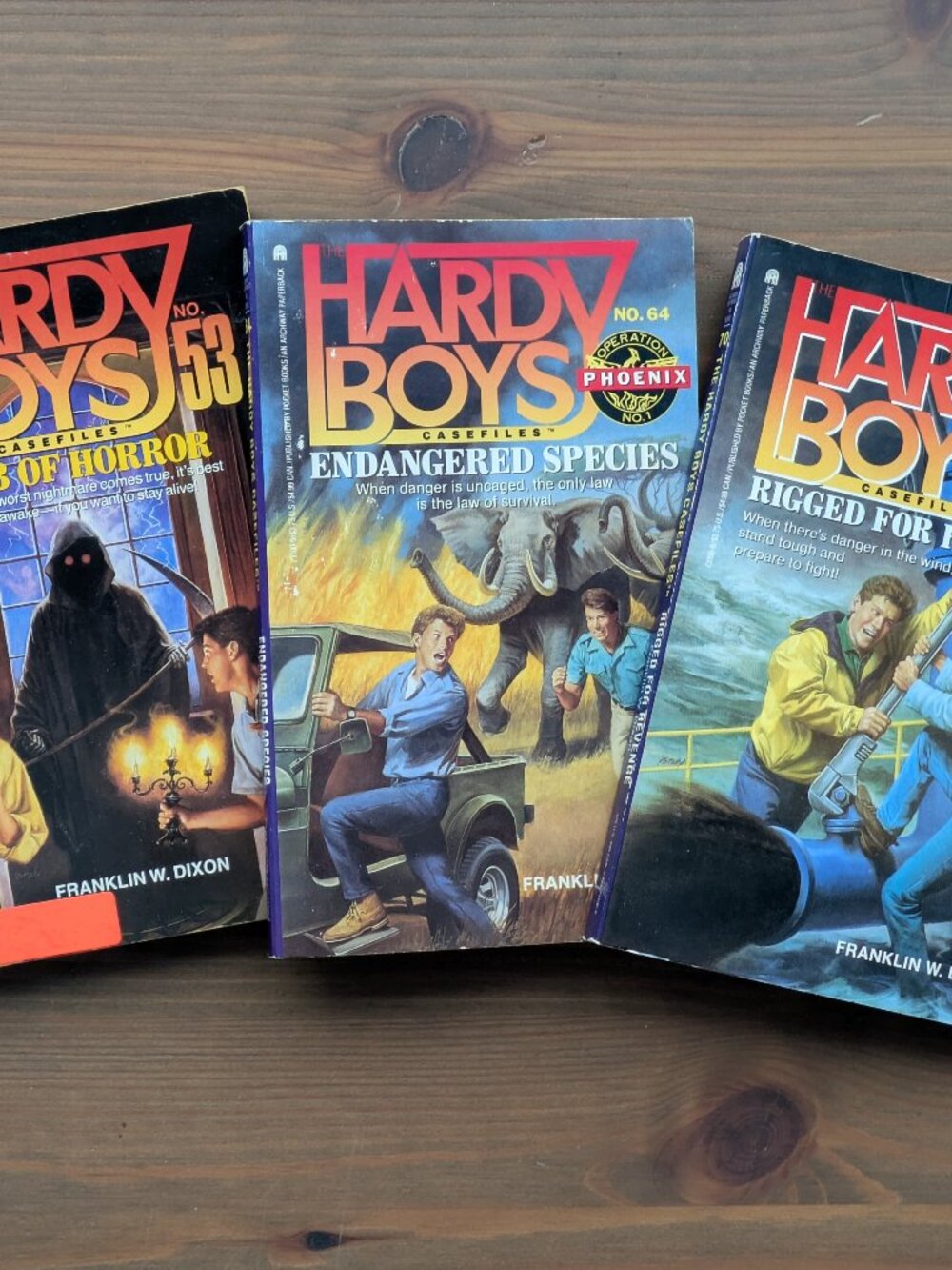 3pk HARDY BOYS CASEFILES #53, 64, 70 Vintage Paperback Set Books